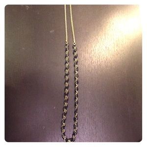 Madewell Navy and Gold Rope Necklace